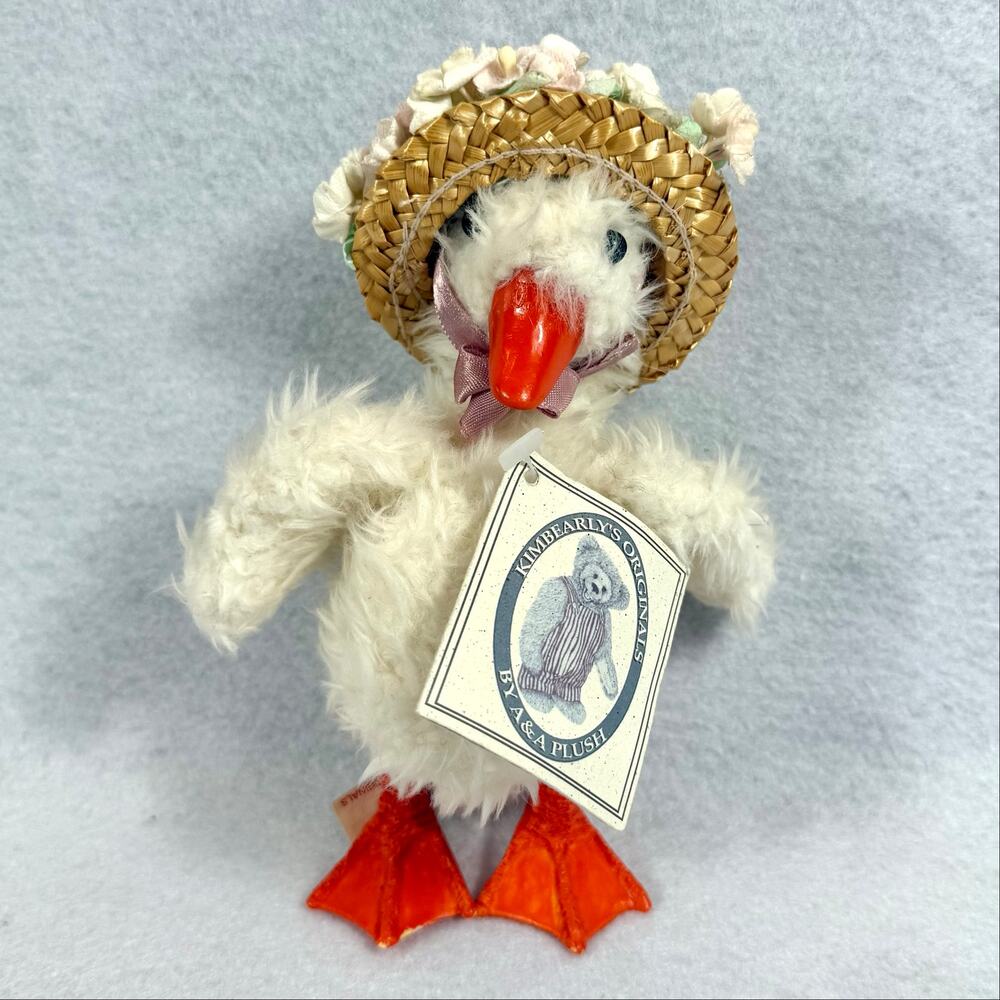 Vtg Kimbearly's Originals Abby Easter Duck Plush Collectible E/2828